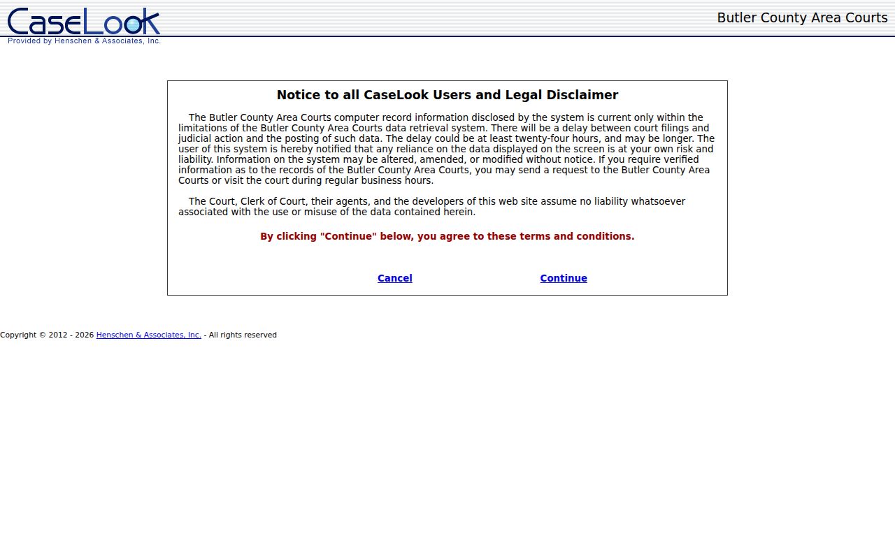 Oxford residents directory Butler Area Courts CaseLook
