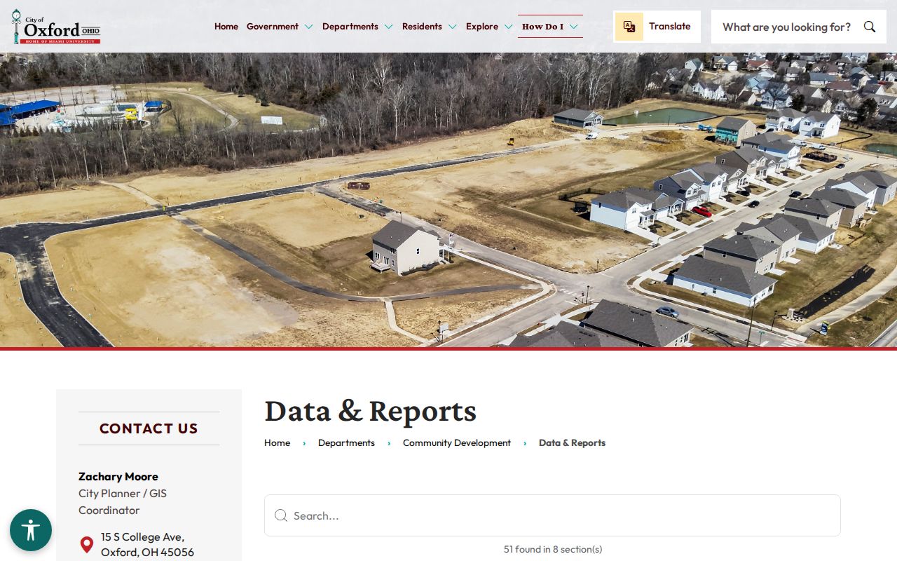 Oxford street directory Community Development permit reports